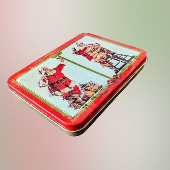 2 for $20 Vintage Coca-Cola Santa Playing Cards + Collectible Tin (1994) - Picture 3 of 5